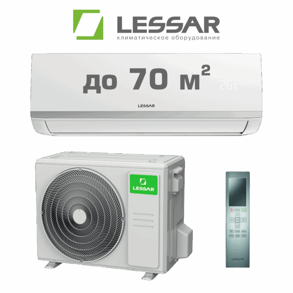 Кондиционер LESSAR LS-HE24KCE2B/LU-HE24KCE2B Flex Cool 2025 (сплит-система), до 70 м²